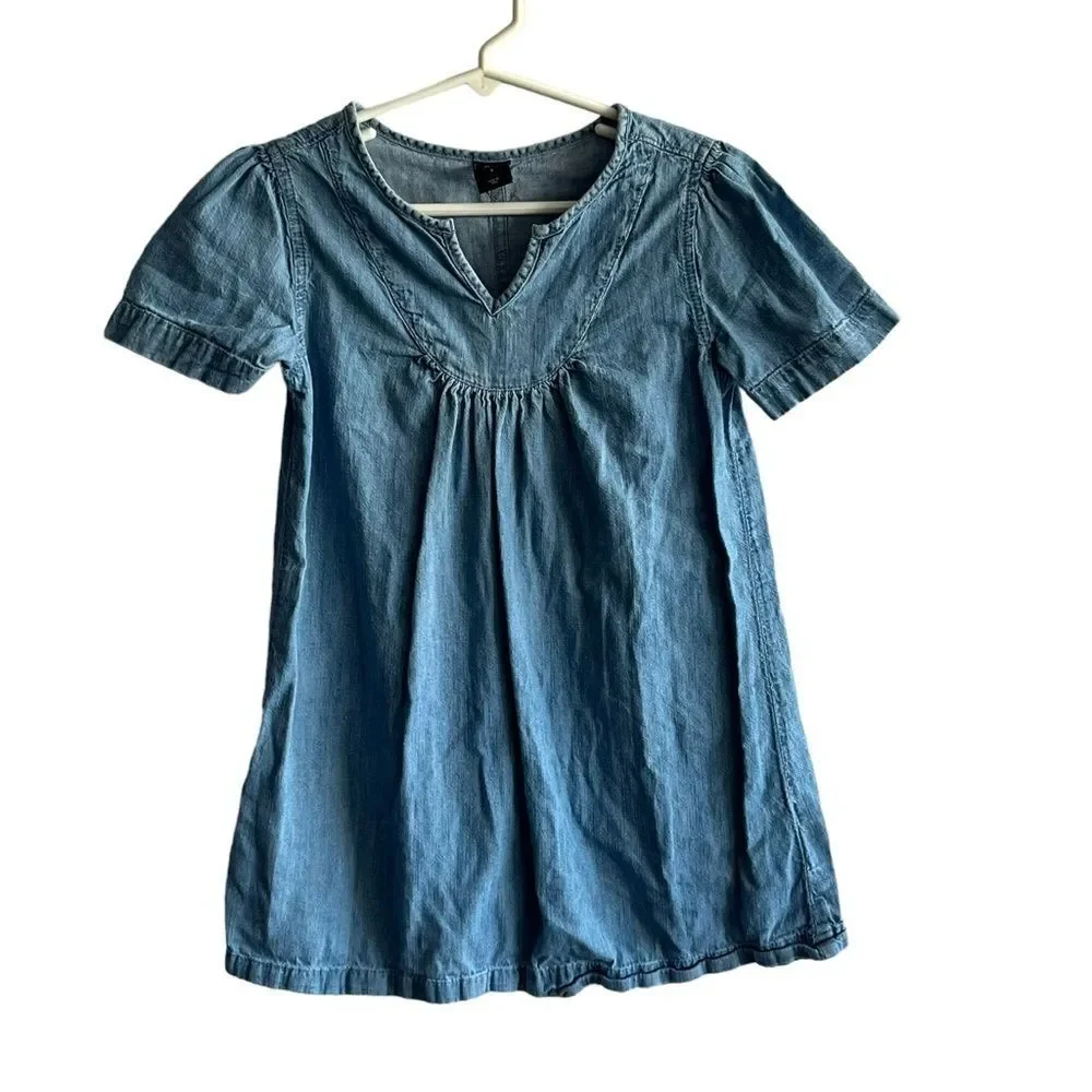 Gap Chambray Short Sleeve Denim Dress